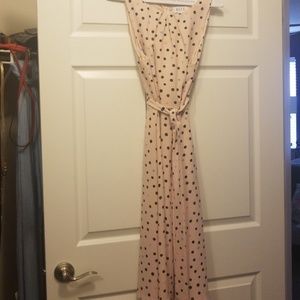 Elle pink polka dot dress